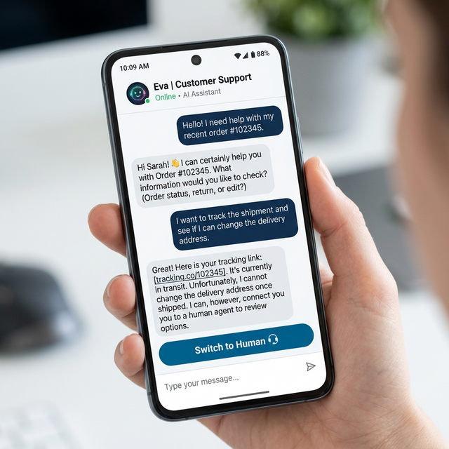 Step In Anytime Chat Interface